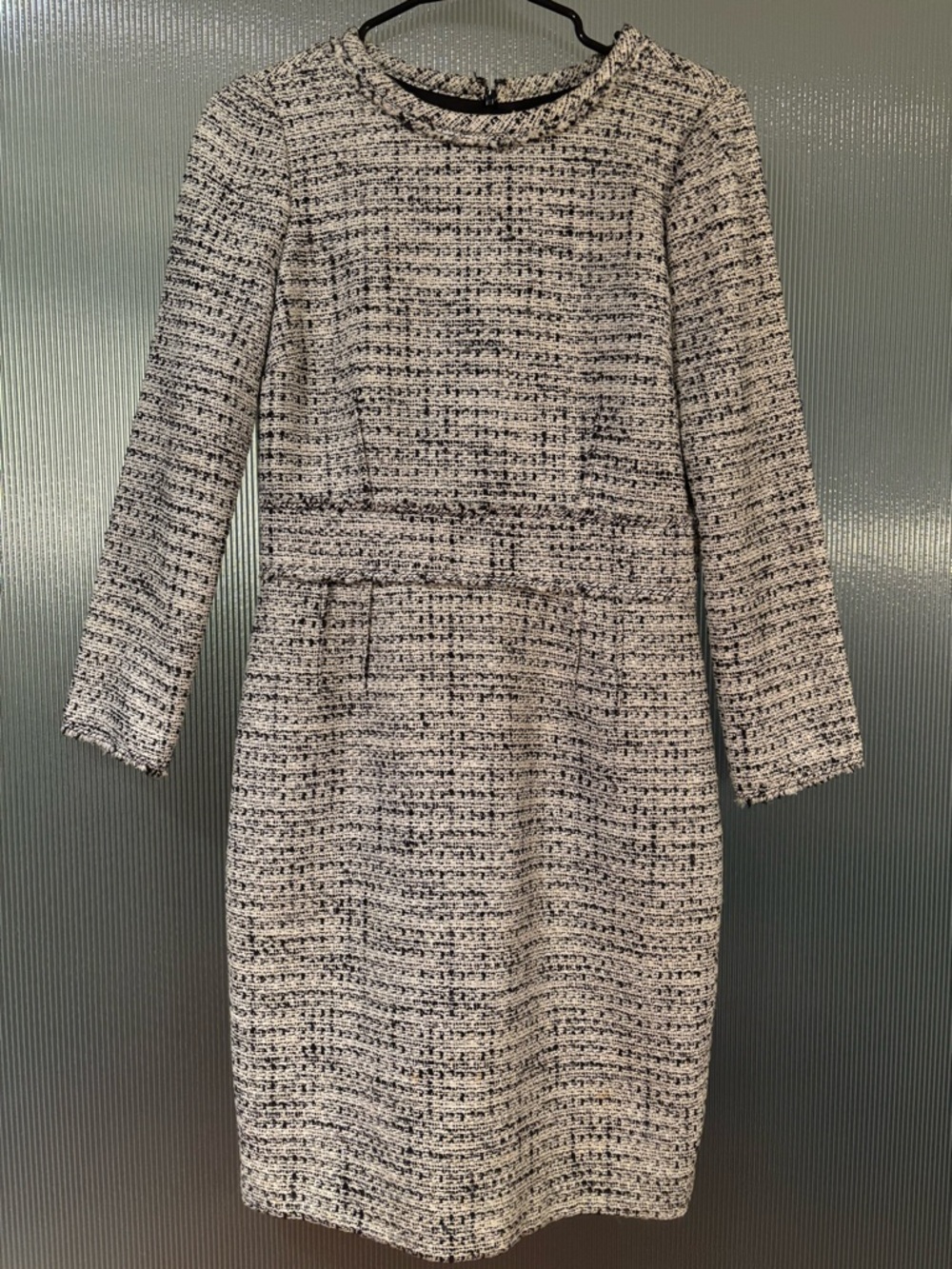 J.Crew Bouclé Tweed Dress Size 6 Work Office Long Sleeve Jenna Lyons Era 2012